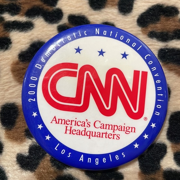 CNN 2000 Democratic National Convention 🇺🇸 Button Pin Pinback Vintage Y2K LA - Picture 7 of 11